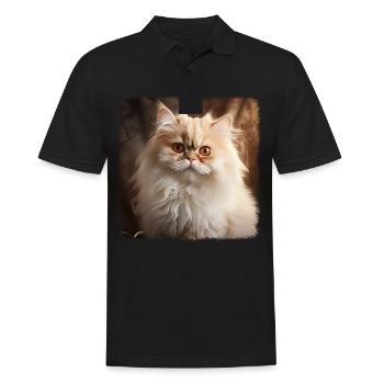Persian Cat Perserkatze - Männer Poloshirt - Schwarz - Vorne - Kai (181cm)