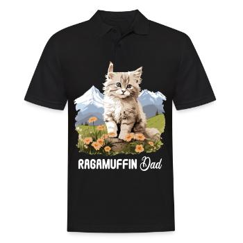Ragamuffin Chaton Ragamuffin Chat - Polo Homme - noir - Devant - Kai (181cm)