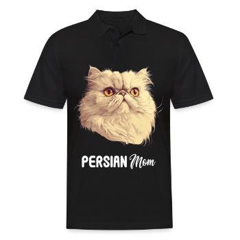 Persian Cat Perserkatze - Men's Polo Shirt - black - Front - Kai (181cm)