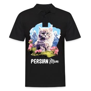 Persian Cat Perserkatze - Men's Polo Shirt - black - Front - Kai (181cm)