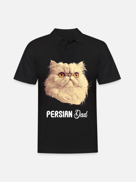 Persian Cat Perserkatze - Männer Poloshirt - Schwarz
