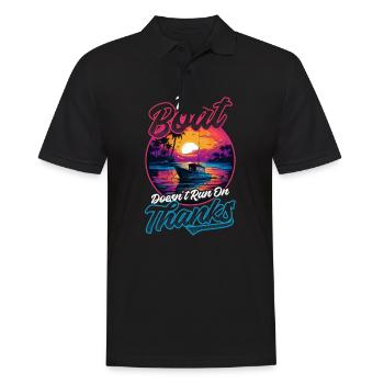Bootfahren Dieses Boot läuft nicht weiter, danke - Männer Poloshirt - Schwarz - Vorne - Kai (181cm)