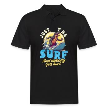 Surfer Let Me Surf Nobody Gets Hurt - Men's Polo Shirt - black - Front - Kai (181cm)