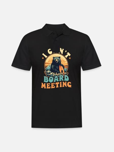Surfer Have Meeting - Men's Polo Shirt - black