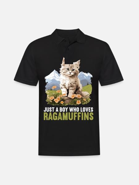 Ragamuffin Kitten Ragamuffin Cat - Men's Polo Shirt - black