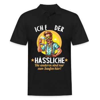Le moche se marie enterrement de vie de garçon enterrement de vie de garçon - Polo Homme - noir - Devant - Kai (181cm)