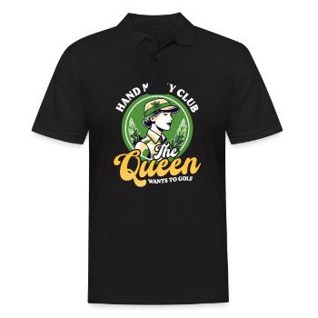 Golfen Mama Hand Meine Club-Königin Will Golf - Männer Poloshirt - Schwarz - Vorne - Kai (181cm)