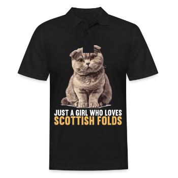 Scottish Fold Kätzchen Scottish Fold Katze - Männer Poloshirt - Schwarz - Vorne - Kai (181cm)