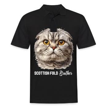 Scottish Fold Kätzchen Scottish Fold Katze - Männer Poloshirt - Schwarz - Vorne - Kai (181cm)