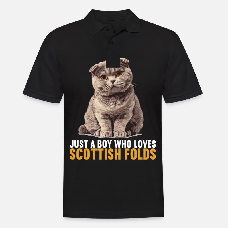 Scottish Fold Kätzchen Scottish Fold Katze - Männer Poloshirt - Schwarz