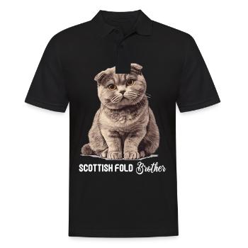 Scottish Fold Kätzchen Scottish Fold Katze - Männer Poloshirt - Schwarz - Vorne - Kai (181cm)