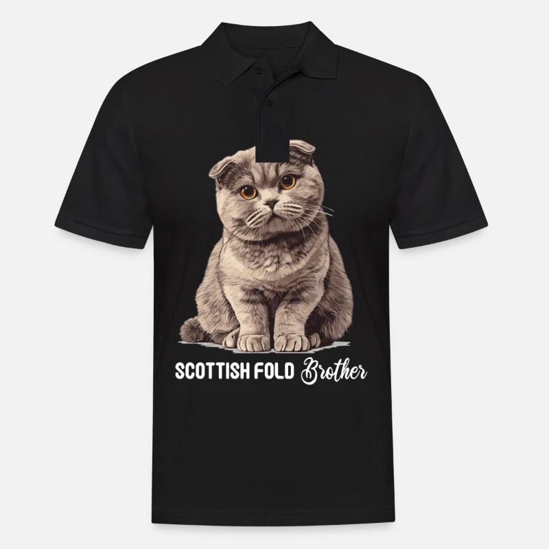 Scottish Fold Kätzchen Scottish Fold Katze - Männer Poloshirt - Schwarz