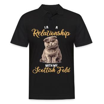 Scottish Fold Kätzchen Scottish Fold Katze - Männer Poloshirt - Schwarz - Vorne - Kai (181cm)