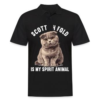 Scottish Fold Kätzchen Scottish Fold Katze - Männer Poloshirt - Schwarz - Vorne - Kai (181cm)