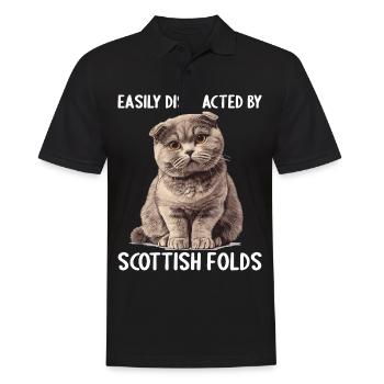 Scottish Fold Kätzchen Scottish Fold Katze - Männer Poloshirt - Schwarz - Vorne - Kai (181cm)