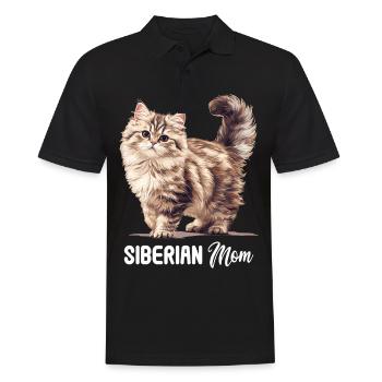 Chat Sibérien Sibirische Katze - Polo Homme - noir - Devant - Kai (181cm)