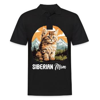 Chat Sibérien Sibirische Katze - Polo Homme - noir - Devant - Kai (181cm)