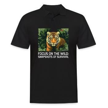 Wildlife Photographer Focus Wild Snapshots Surviva - Polo Homme - noir - Devant - Kai (181cm)