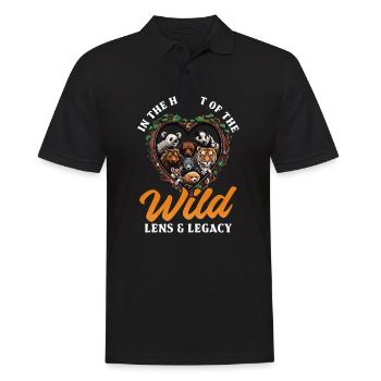 Photographe animalier Heart of the Wild Lens - Polo Homme - noir - Devant - Kai (181cm)