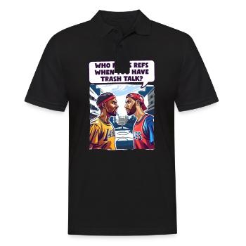 Street Basketball Was Refs bei Trash Talk - Männer Poloshirt - Schwarz - Vorne - Kai (181cm)