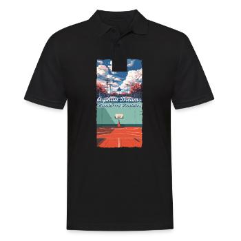 Rêves > réalités du basket-ball de rue - Polo Homme - noir - Devant - Kai (181cm)