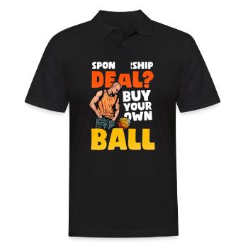 Street Basketball Deal: Kaufen Sie Ihren eigenen Ball - Männer Poloshirt - Schwarz - Vorne - Kai (181cm)
