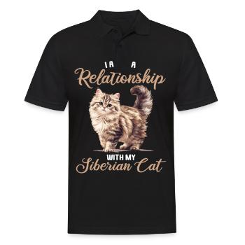 Chat Sibérien Sibirische Katze - Polo Homme - noir - Devant - Kai (181cm)