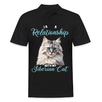 Chat Sibérien Sibirische Katze - Polo Homme - noir - Devant - Kai (181cm)