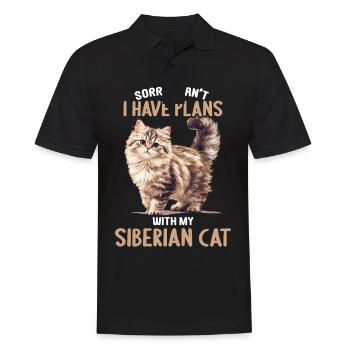 Chat Sibérien Sibirische Katze - Polo Homme - noir - Devant - Kai (181cm)