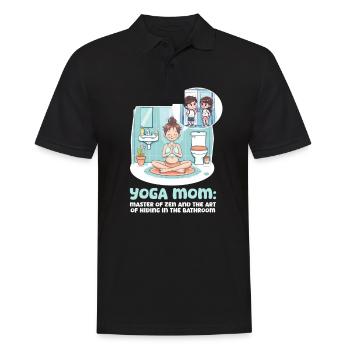 Yoga Mama Meisterin des Zen und der Kunst des Versteckens - Männer Poloshirt - Schwarz - Vorne - Kai (181cm)
