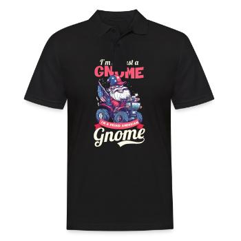 4 juillet Gnome américain Pas Gnome fier américain - Polo Homme - noir - Devant - Kai (181cm)