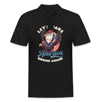 4 juillet American Gnome Make America Gnome - Polo Homme - noir - Devant - Kai (181cm)