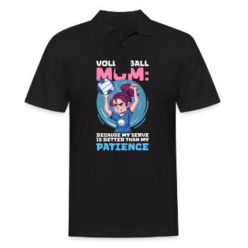 Maman de volley-ball Mon service vaut mieux que ma patience - Polo Homme - noir - Devant - Kai (181cm)