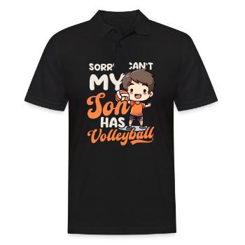 Volleyball Papa Sorry Can't Sohn hat Volleyball - Männer Poloshirt - Schwarz - Vorne - Kai (181cm)