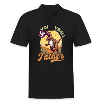 Volleyball Dad Dinosaur Volleyball Father - Men's Polo Shirt - black - Front - Kai (181cm)