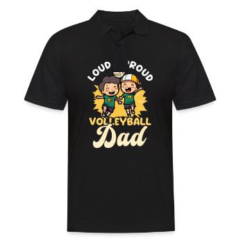 Papa de volley-ball Fier papa de volley-ball - Polo Homme - noir - Devant - Kai (181cm)
