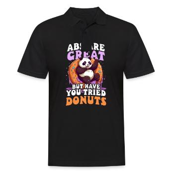 Donut-Bauchmuskeln sind großartige, probierte Donuts - Männer Poloshirt - Schwarz - Vorne - Kai (181cm)