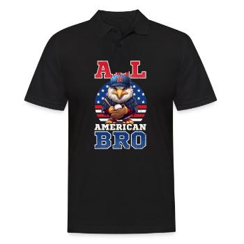 4 juillet Baseball All American Bro Eagle - Polo Homme - noir - Devant - Kai (181cm)