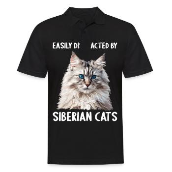 Chat Sibérien Sibirische Katze - Polo Homme - noir - Devant - Kai (181cm)