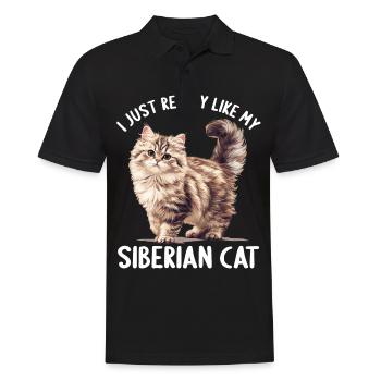 Chat Sibérien Sibirische Katze - Polo Homme - noir - Devant - Kai (181cm)