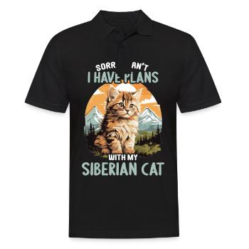 Chat Sibérien Sibirische Katze - Polo Homme - noir - Devant - Kai (181cm)
