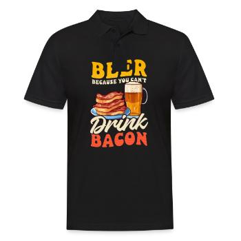 Bacon Beer Because Can't Drink Bacon - Men's Polo Shirt - black - Front - Kai (181cm)