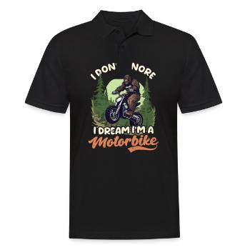 Motorbike Dad Don't Snore I'm A Motorbike - Men's Polo Shirt - black - Front - Kai (181cm)