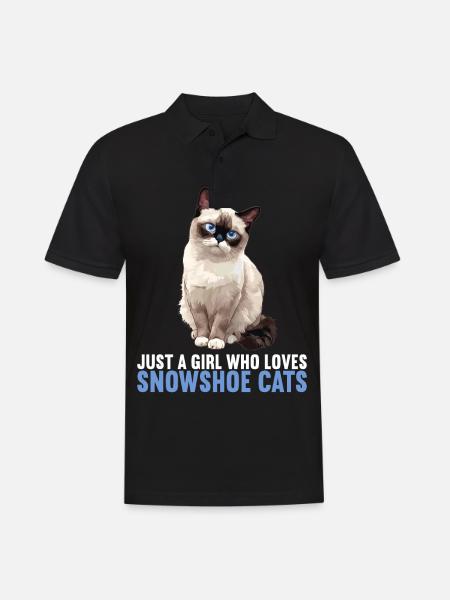 Snowshoe Kitten Snowshoe Cat - Men's Polo Shirt - black