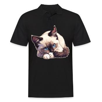 Chaton raquette Chat raquette - Polo Homme - noir - Devant - Kai (181cm)