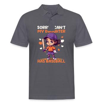 Baseball-Vater kann keine Tochter hat Baseball - Männer Poloshirt - Anthrazit - Vorne - Nico (186cm)