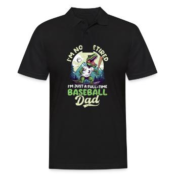 Papa de baseball pas retraité Papa de baseball - Polo Homme - noir - Devant - Kai (181cm)