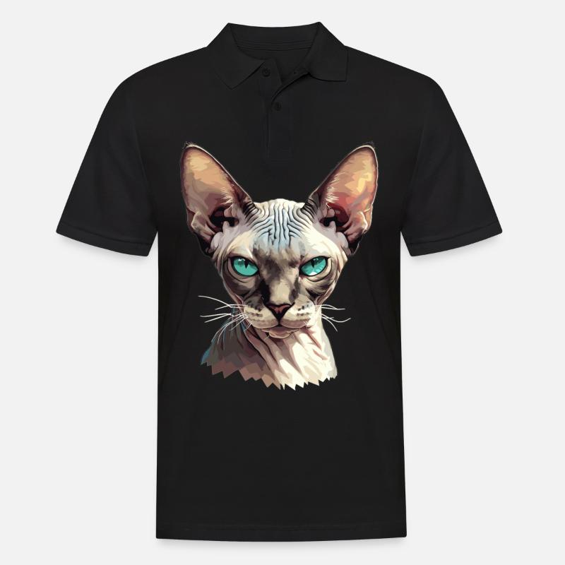 Sphynx Kätzchen Sphynx Katze - Männer Poloshirt - Schwarz