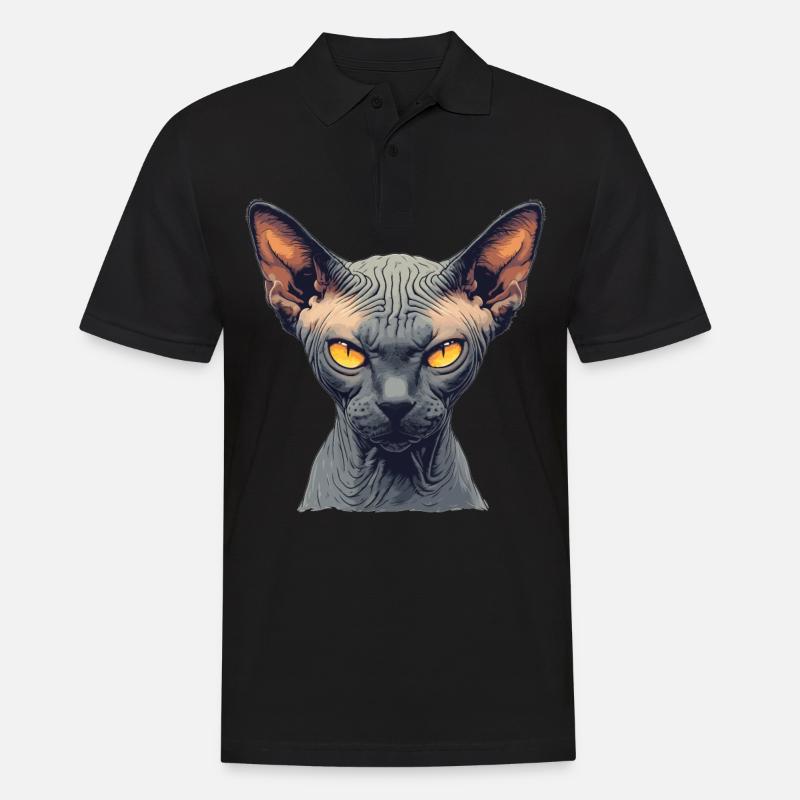 Sphynx Kätzchen Sphynx Katze - Männer Poloshirt - Schwarz
