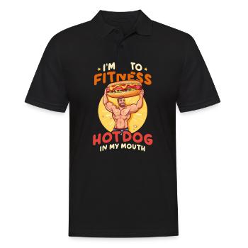 Hot Dog Fitness Hot-dog Dans Ma Bouche - Polo Homme - noir - Devant - Kai (181cm)